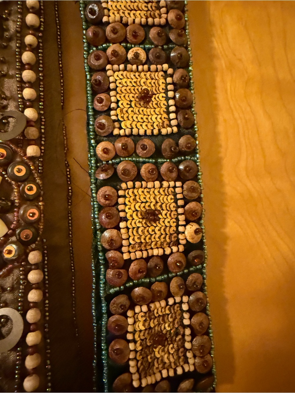 Embellished Women’s Beaded Belts Brown - Picture 2 of 5
